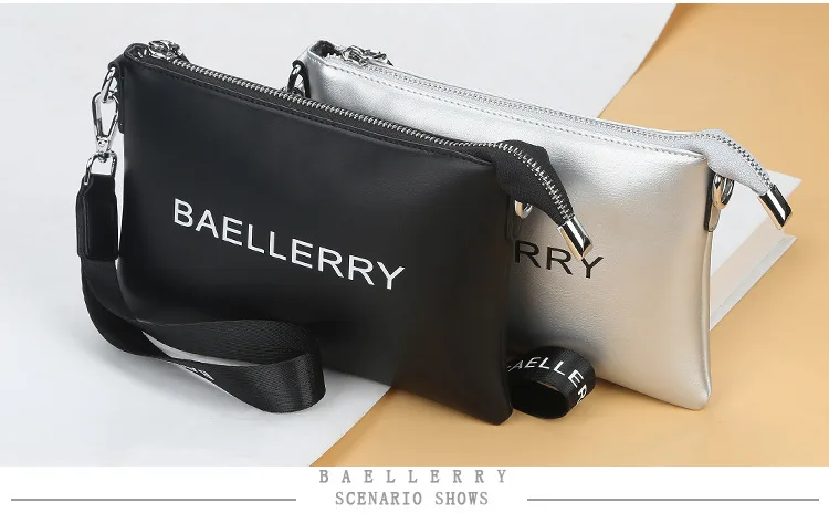 Baellerry, женский кожаный Длинный кошелек на молнии, деловой кошелек для телефона, Большая вместительная сумка-клатч для женщин