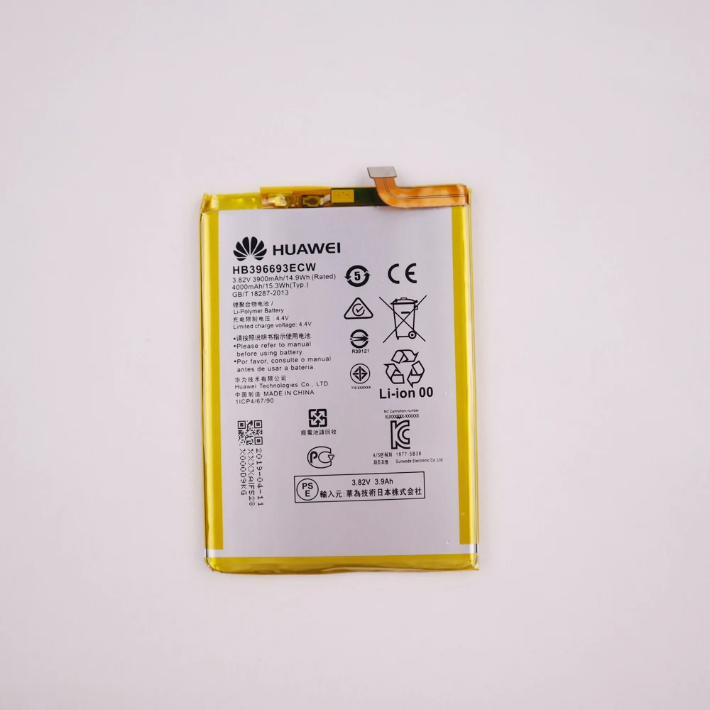 Аккумулятор для Huawei Коврики 8 NXT-AL10 NXT-TL00 NXT-CL00 NXT-DL00 Коврики 8 Батарея HB396693ECW 3900 мА-ч