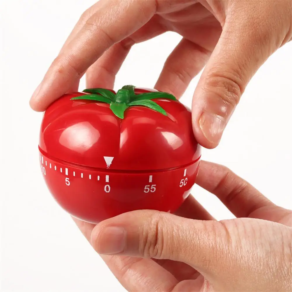 

Tomato Mechanical Kitchen Timer Reminder Cooking Alarm Clock Cartoon Timer Cooking Timer Count Down Counter 7.2*5.5cm