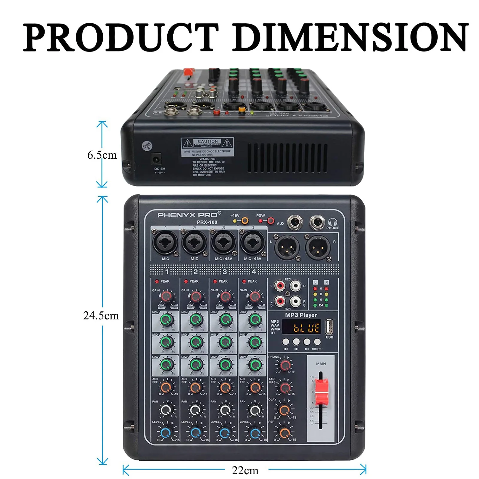 Table De Mixage 4 Canaux, Fonction D'enregistrement Console De Mixage EQ 3  Bandes Pour Réunion 