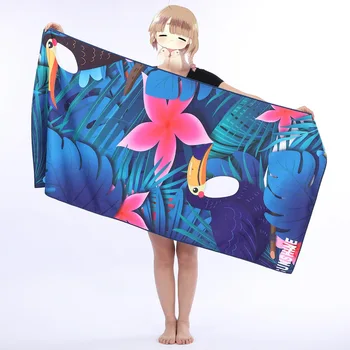 

Floral Beach Towel Quick Dry Bath Towel Strong Absorption Bathrobe Printed Head Wrap FaceTowel Household Hand Towel Set