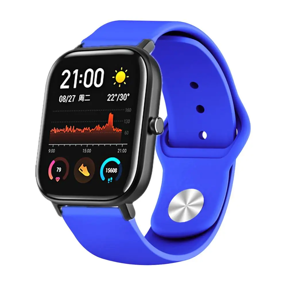 FIFATA 20/22 мм яркие силиконовые часы ремешок для Xiaomi Huami Amazfit GTS смарт-браслет Xiaomi Huami Amazfit Stratos аксессуары