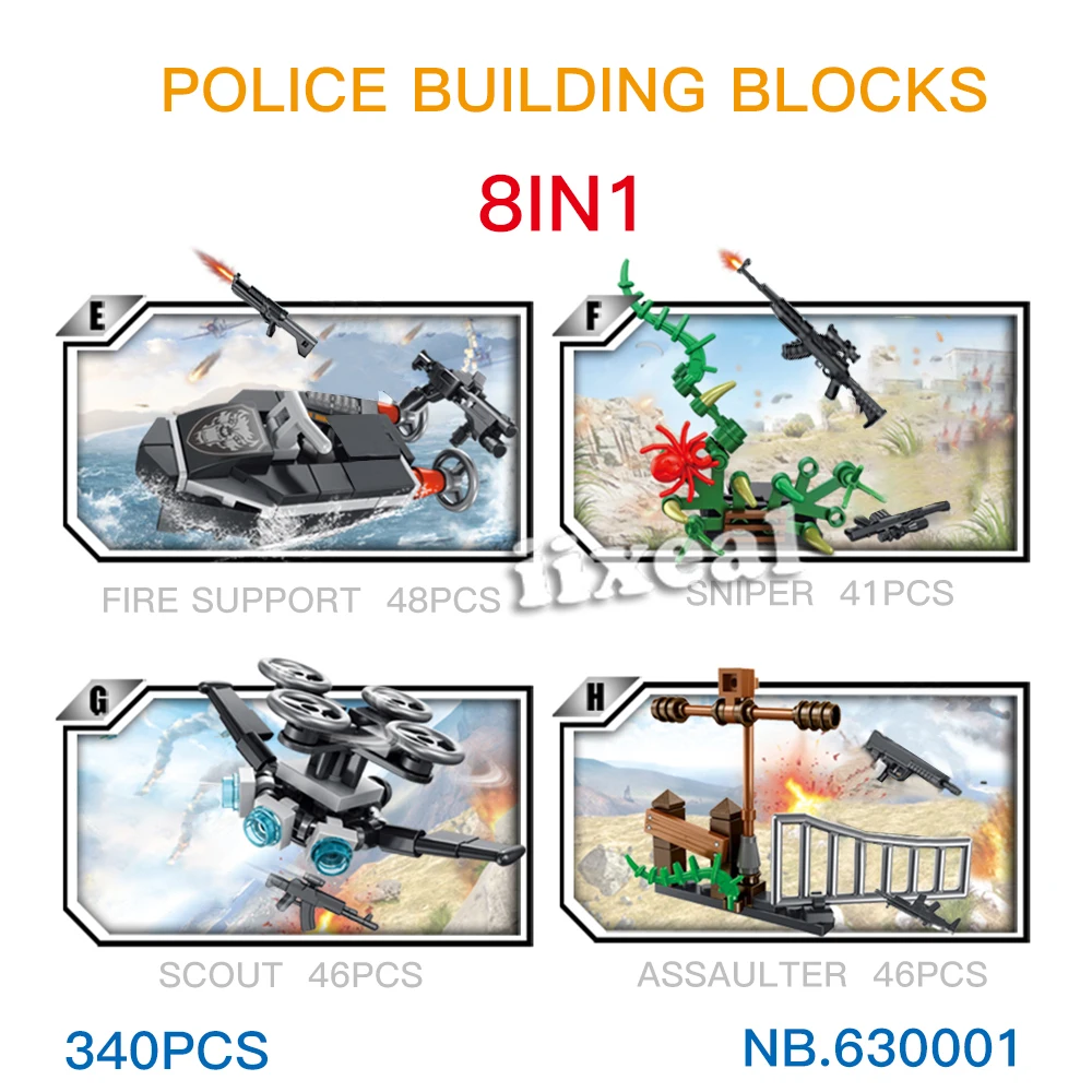 Новый Fit Lego городской спецназ команда летающих тигров строительные блоки для