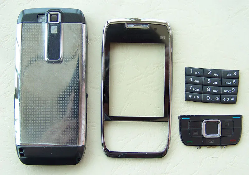 Новый чехол с полным корпусом и клавиатурой для Nokia E66 белый серый сменный
