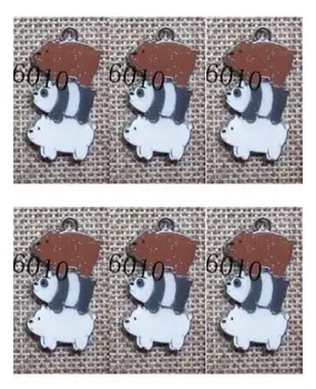

Wholesale 40Pcs Mix anime Grizzly panda Metal Charm Pendants DIY Jewelry Making Accessories X-14