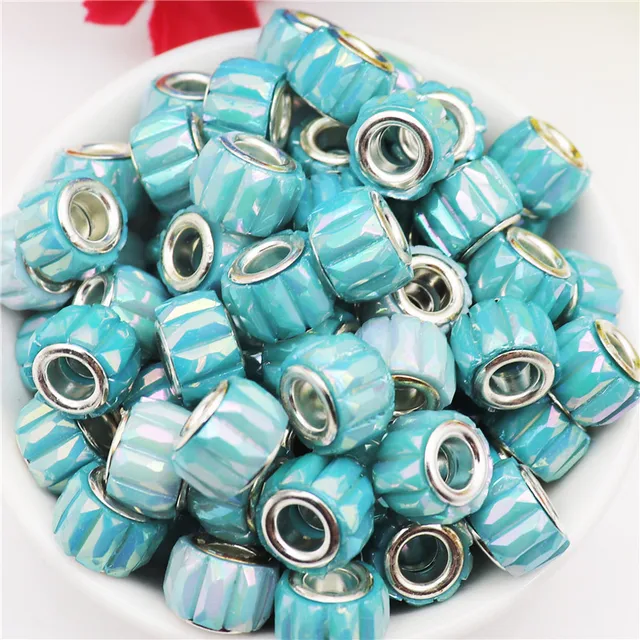 Large Hole Beads Picasso Beads Czech Glass Beads Rondelle Beads