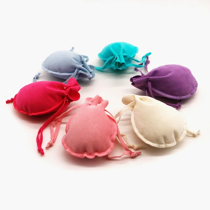 

Jewlery Packing bag Velvet Drawstring High Quality Eco-Friendly Lip Stick Cometic Packing Pouch Can Customized Logo 7x9 9x12Gift