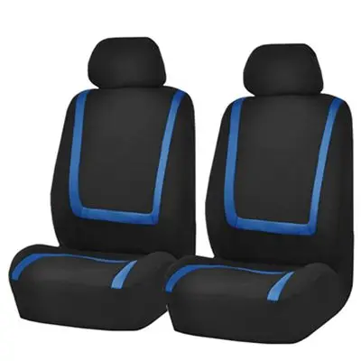 4pcs Set Blue Универсальный чехол для автомобильных сидений, Полиэстеровые антипятнистые тканевые автомобильные Чехлы, чехлы для сидений, Защитные чехлы для сидений автомобиля, аксессуары для интерьера - Название цвета: 4pcs Set Blue