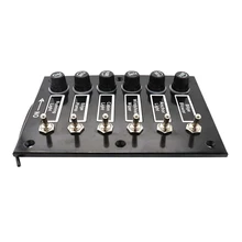 Черная лодка Электрический кулисный переключатель 6 банд Водонепроницаемый Автоматический выключатель морской RV