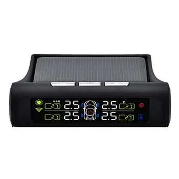 

Solar Tpms Lcd Tire Pressure Monitoring System Automatic Alarm System External Sensor