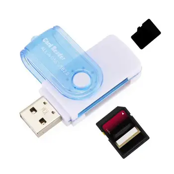 

4 In 1 Multi-function Card Reader Universal Swivel SD T MS M2 Memory Card Reader Adapter