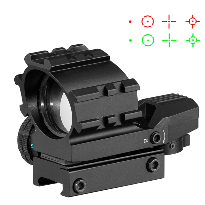 

Tactical Hunting Holographic Multi 4 Reticles Pattern Illumination Tactical Red/Green Dot Reflex Sight Scope