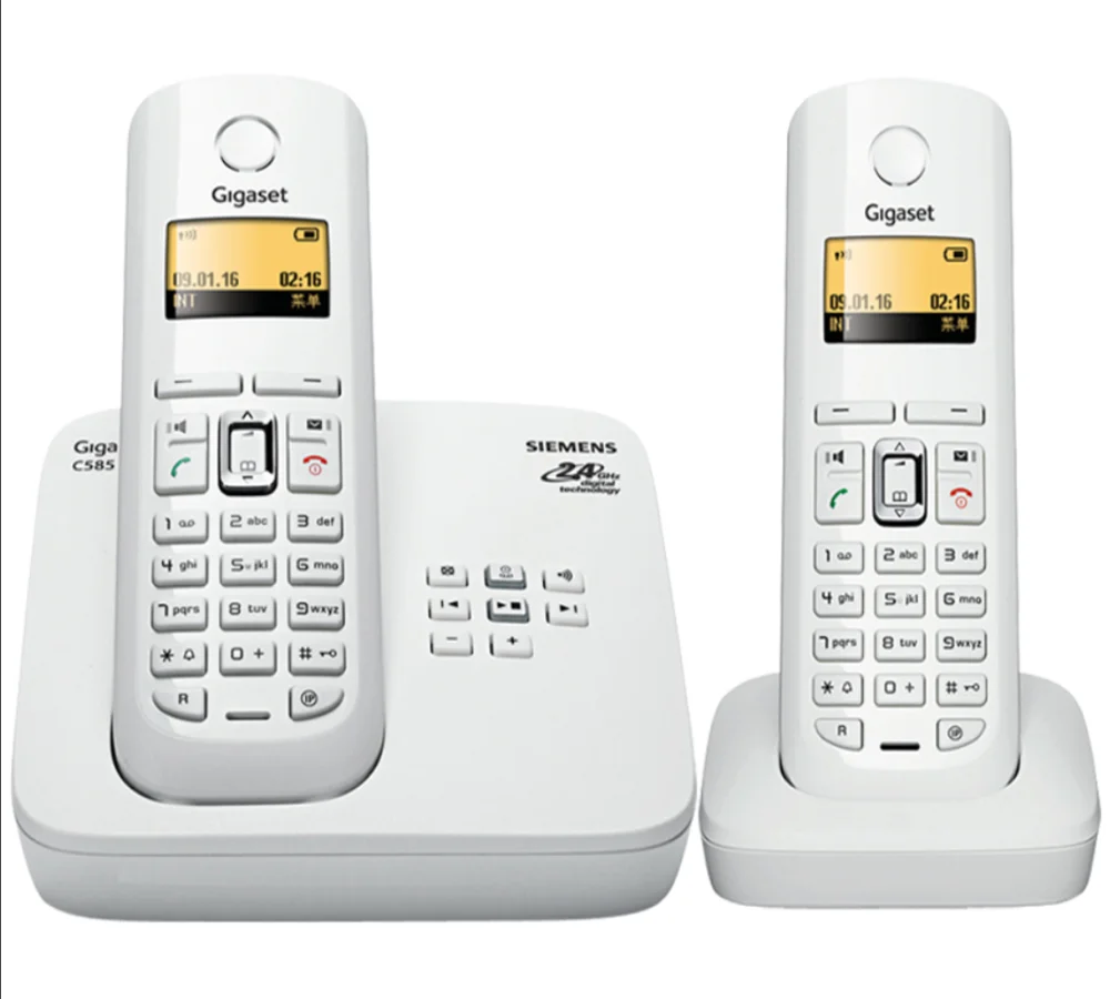 

Fixed Wireless Telephone ECO low radiation With digital Answer machine Handfree call ID Screen keyboard backlight Cordless phone