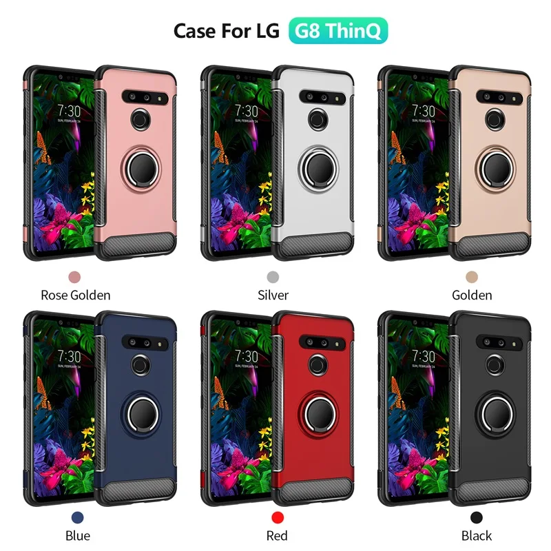 Роскошный чехол ThinQ для LG G8, защитный чехол 360, полное защитное кольцо, магнитный держатель, противоударный чехол для телефона s для LG g8 ThinQ Coque