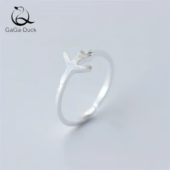 

925 Sterling Silver Fashion Jewelry Women Sweet Brushed Small Aircraft Simple Beautiful Gift Opening Rings R192