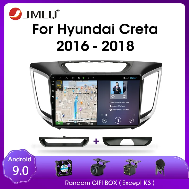 Автомагнитола JMCQ для Hyundai мультимедийный видеоплеер 2 din T9 с RDS DSP GPS-навигацией и