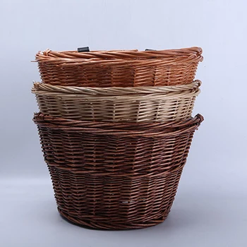 

Bicycle Wicker Woven Basket with Handle Supermarket Shopping Rattan Basket TP899