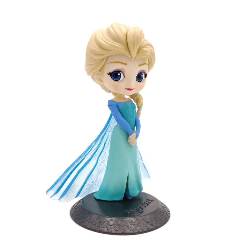 Disney 21 Стили Q Posket замороженная Королева Эльза и Анна Фигурки игрушки куклы Aurore ПВХ Аниме Куклы Фигурки Коллекционная модель детские игрушки