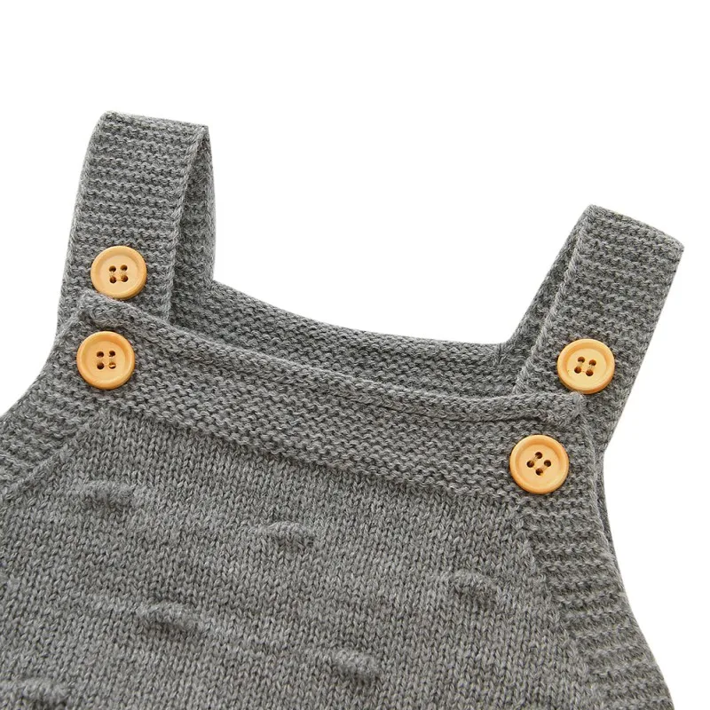 Детский комбинезон, милый Плотный Комбинезон для маленьких девочек, Вязаный комбинезон для новорожденных, Цельный Детский комбинезон для девочек, подтяжки для мальчика