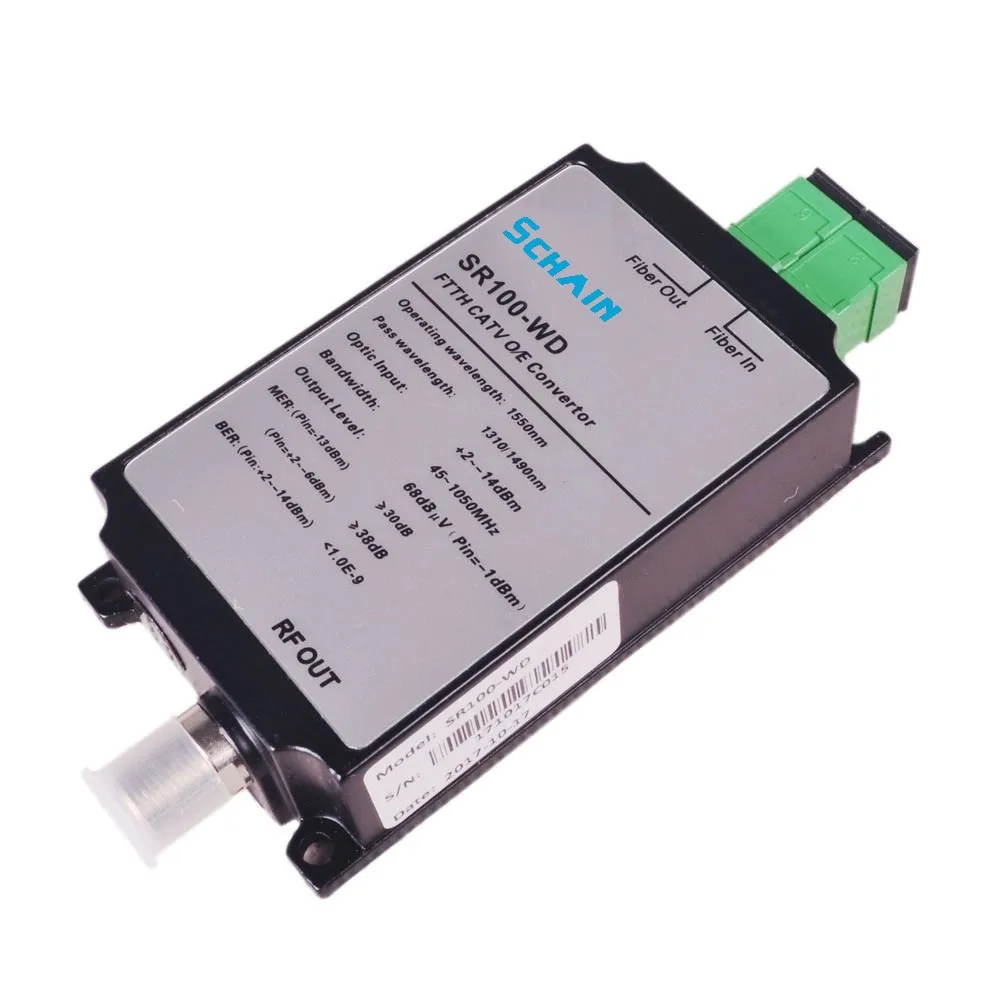FTTH Fiber optical receiver SC APC Fiber Passive Node with WDM AGC Mini Node Indoor FTTH 2