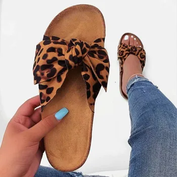 

Summer Women's Shoes Wedge Slippers Thick Platform Slides Open Toe Female Non-slip Fashion Leopard Shoes Zapatos De Mujer