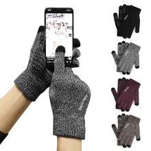 Unisex Knitted Gloves Sensitive Touchscreen Gloves Women Men Wool Knitting Gloves Anti-skid Warm Winter Gloves