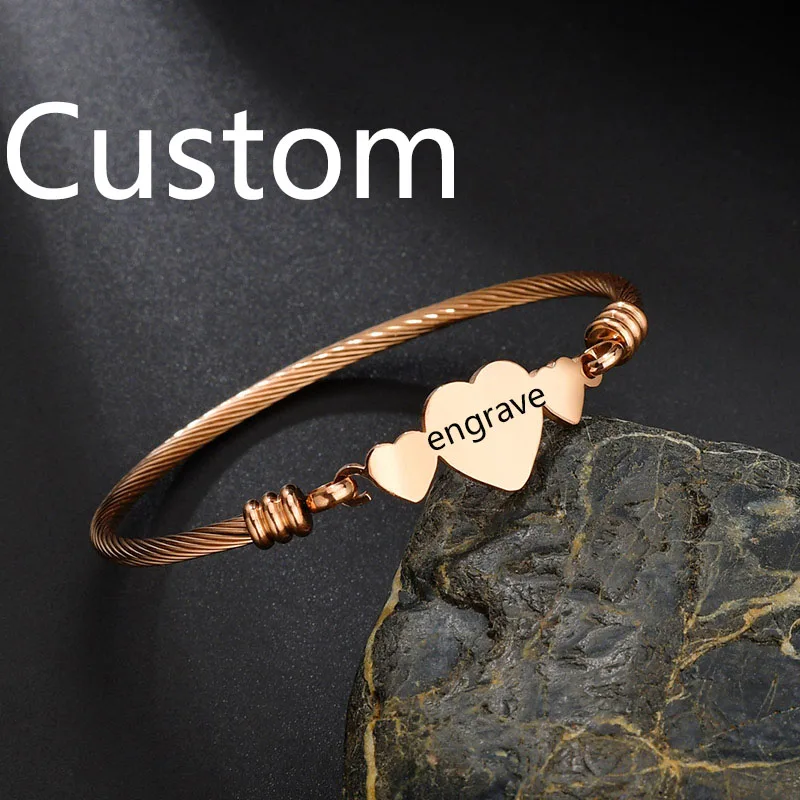 engrave heart ELSEMODE 6 стиль Святого Бенедикта амулет религиозный очаровательный браслет золотой цвет браслет из нержавеющей стали для женщин Девушка подарок ювелирные изделия - Окраска металла: engrave heart