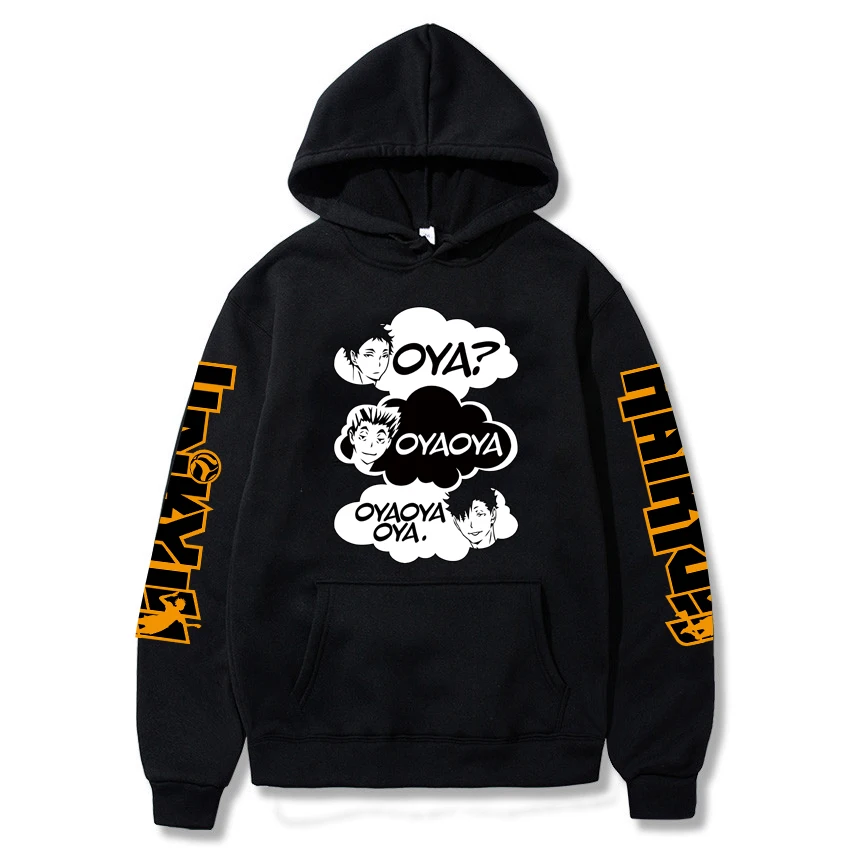 

Haikyuu Oya Oya Oya Sweatshirt Kuroo Anime Bokuto Manga Shoyo Anime Mens Clothing Winter Coats