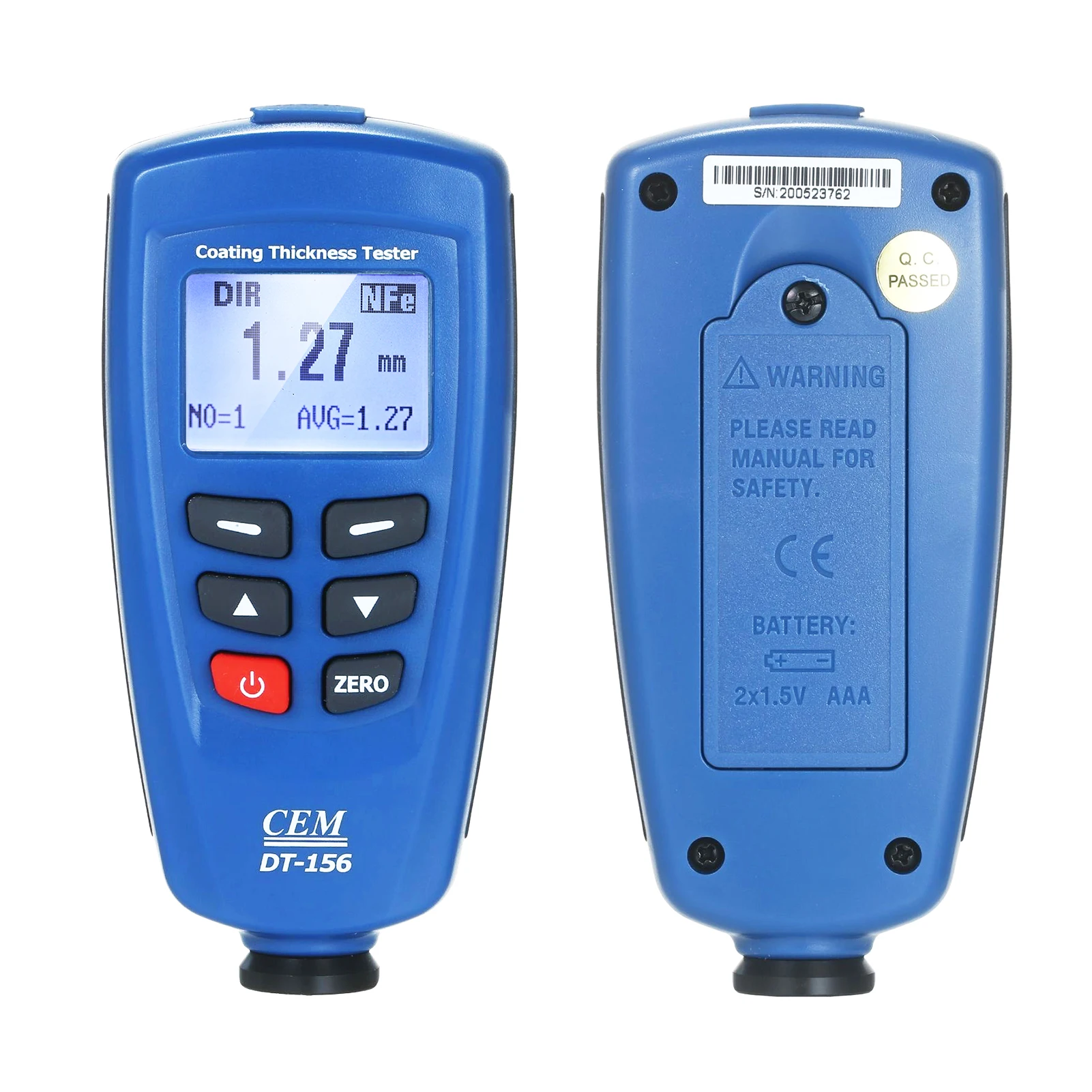 Lcd Coating Thickness Tester Fe/nfe Paint Thickness Gauge Meter Car