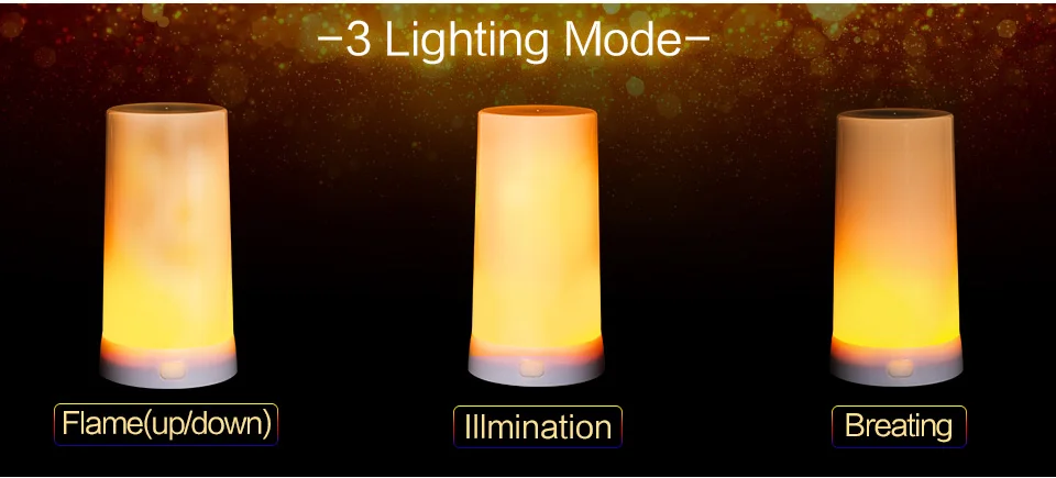 Lâmpada de Mesa Lâmpadas com Controle Luz da Noite ir para o Quarto Portátil Sensor Gravidade Magnética Chama Remoto Festa Acampamento Led Usb 3 Luzes noturnas
