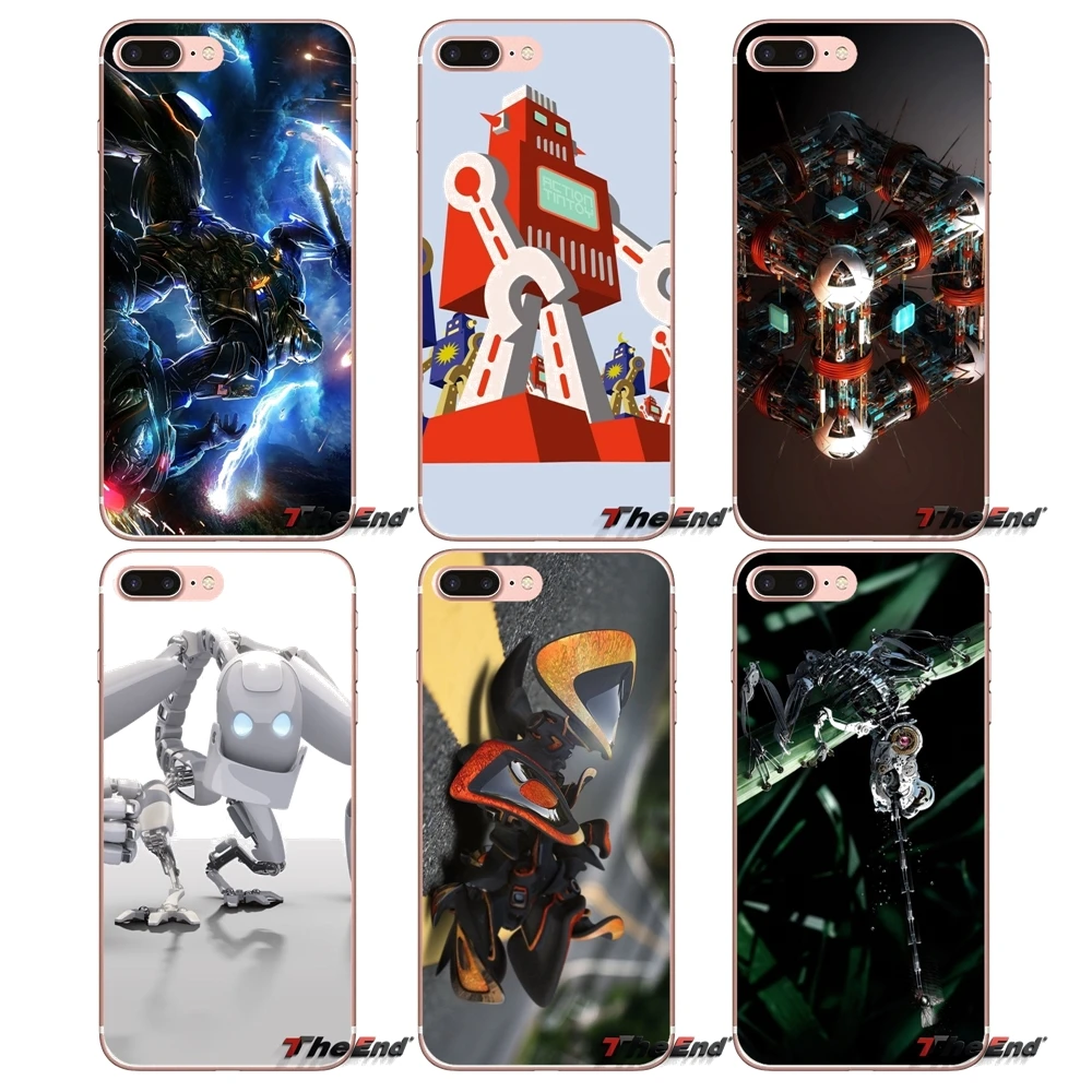Мягкие прозрачные чехлы роботов обои Art для Apple IPhone X 4 4S 5 5S SE 5C 6 6s 7 8 плюс Plus 6S iphone 8plus