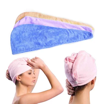 

Women Hair Drying Hat Makeup Ponytail Holder Lady Water Absorbent Microfiber Towel Bath Cap B99