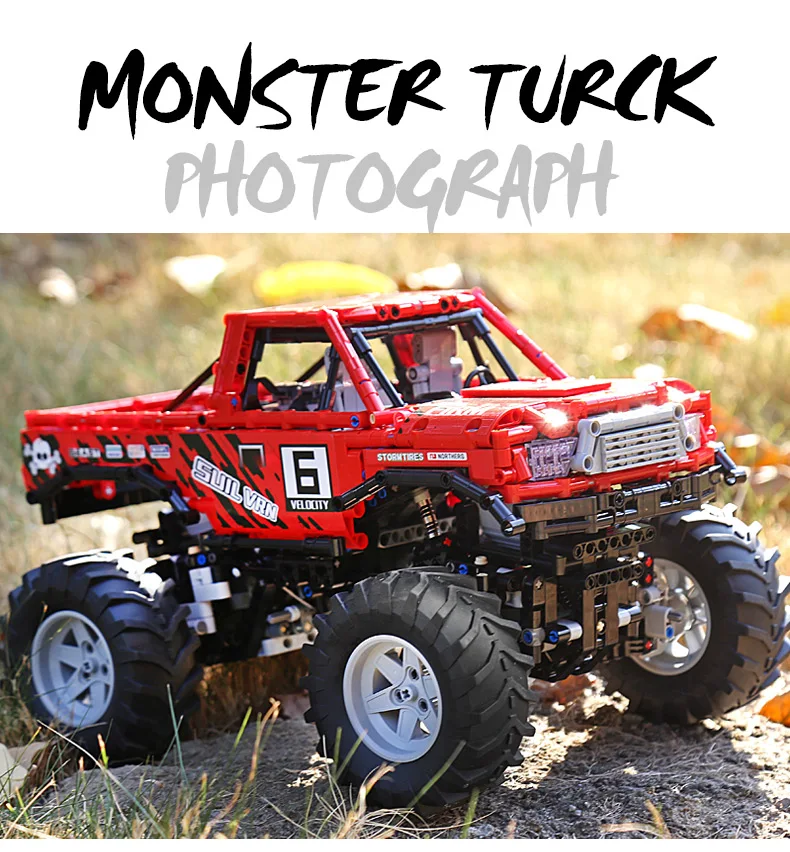 Technic серия Toyotas Hilux 4X4 внедорожник Грузовик строительные блоки Совместимые MOC 29256 Рождественский подарок игрушки
