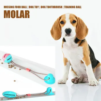 

Pet Dog Molar Chew Self-playing TPR Ball with Suction Cup Teeth Cleaning Pet Supplies H88F