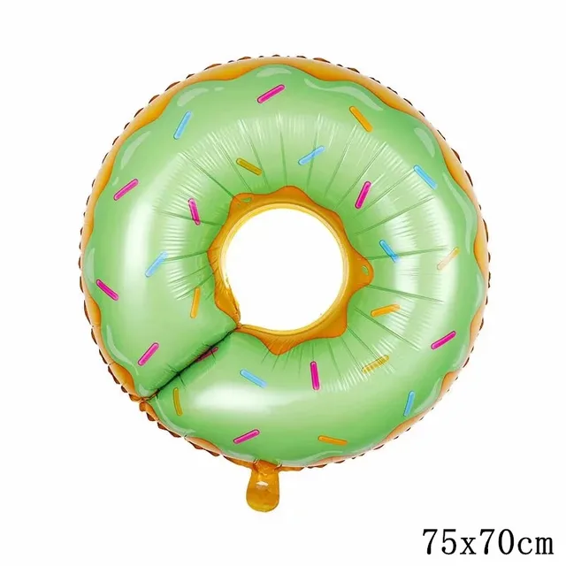 32Inch Donut Digital Foil Balloon Fruit Ice Cream Helium Balloon Birthday Party Decoration Kids Toy Sweet Digital Balloon Showe as picture