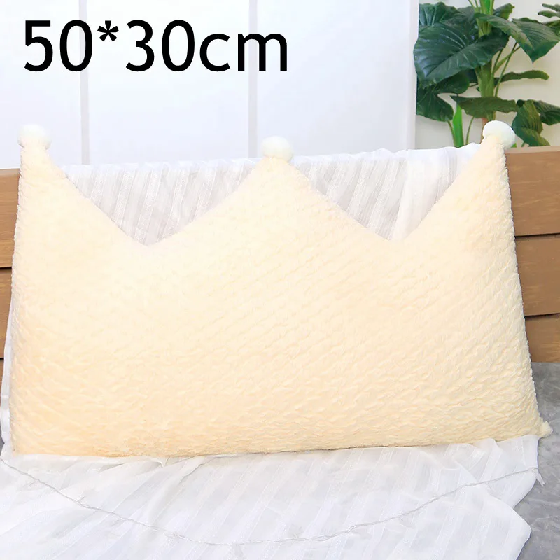 Beige Crown 50cm Горячая корона, плюшевая подушка, красочное мягкое сердце, квадратная Прямоугольная форма, подушка для детей, подарок для девочек, украшение комнаты - Цвет: Beige Crown 50cm