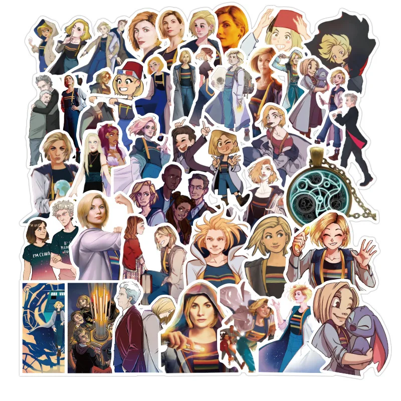 

50pcs Cartoon Doctor Who Tardis Stickers Sets Anime Sticker Lot for Laptop Bicycle Phone Guitar Marvel Luggage Stickers