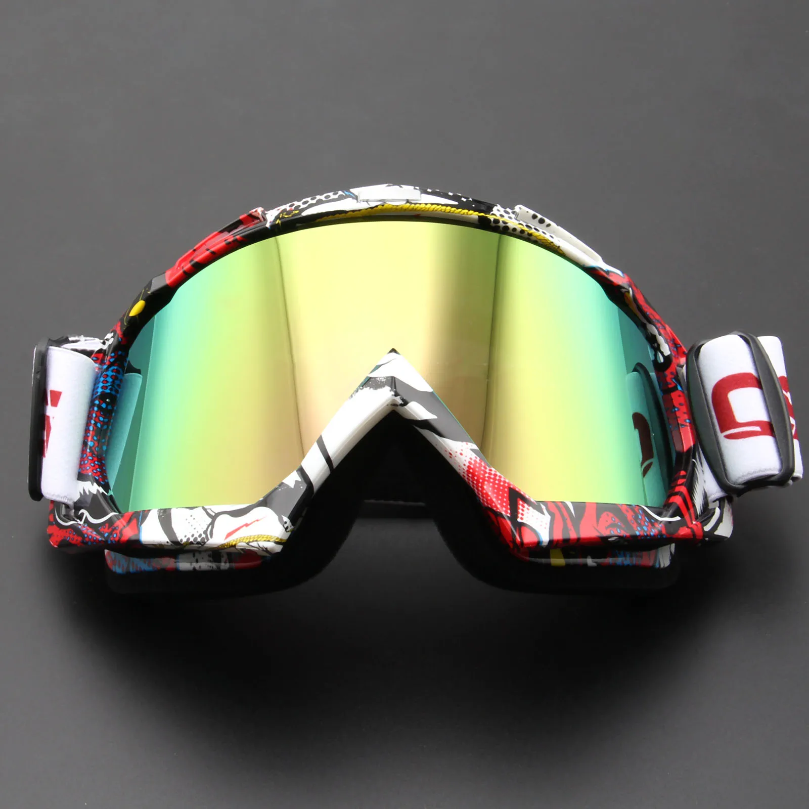 Multi Colored Lens Motorcycle Goggles Gears Flexible Cross Helmet Face Mask Motocross Goggles Ski OutSport ATV Dirt Bike UTV Eyewear Gear Glasses - Цвет: Multi Colored Lens