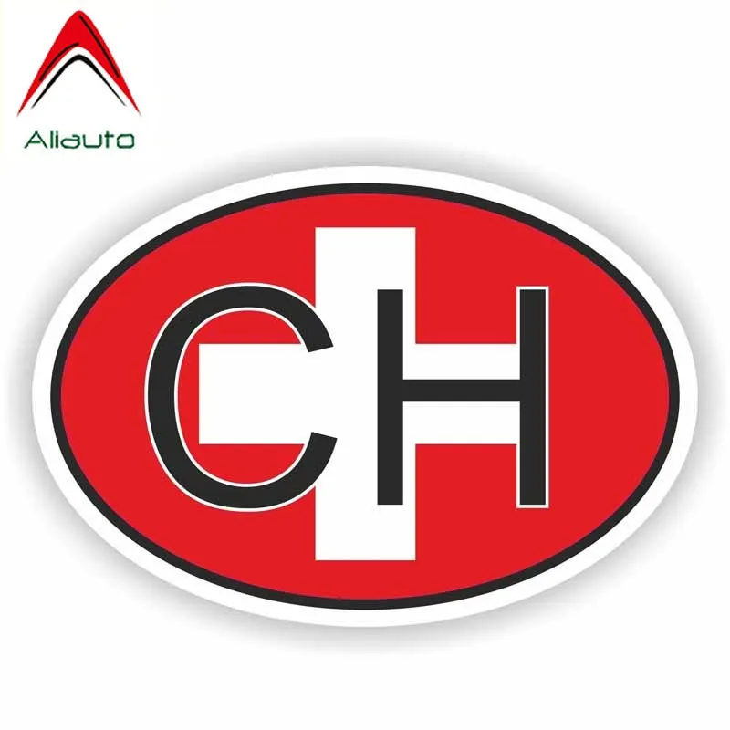 Aliauto креативные автомобильные стикеры CH Switzerland код страны шлем с флагом