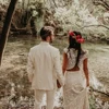 Mryarce Vintage Look Cotton Lace Crop Top Bohemian Wedding Dress Two Piece Bridal Gowns 6