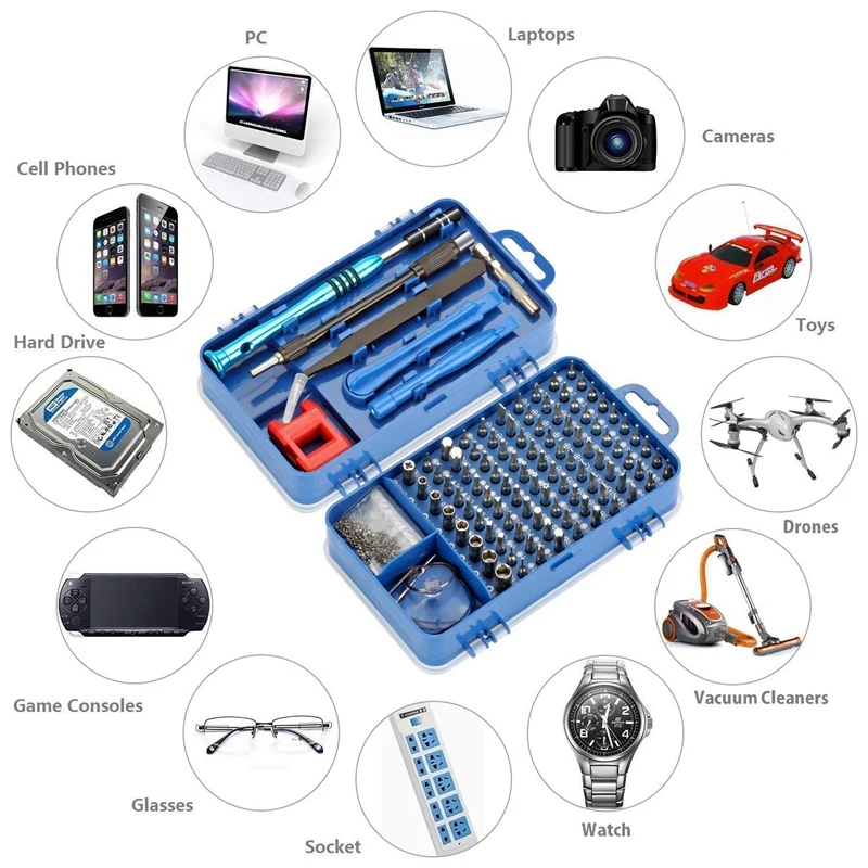 EASY-108 In 1 High Precision Screwdriver Set Disassemble For Tablets Phone Computer Watch Mini Electronic Repair Tools Kit