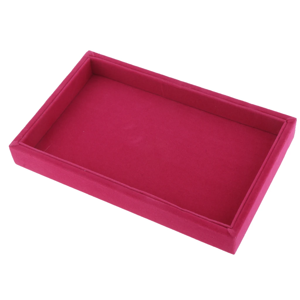 Velvet Necklace Bracelet Earring Anklet Jewelry Display Tray Case Organizer for Jewelry Store Home Use
