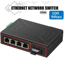 5 Порты и разъёмы промышленный RJ45 Lan Ethernet-коммутатор Ethernet сетевой коммутатор gigabit 10/100 м сигнал усиления DIN Rail Тип сетевой адаптер