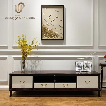 

Italian designer Hong Kong style furniture for modern home, American style light luxury TV cabinet, cabinent