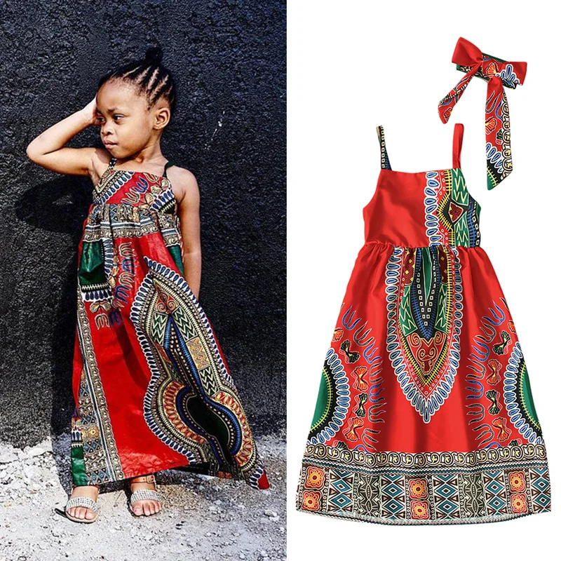 Модная одежда красного цвета в африканском стиле Новинка 2020 года Летнее платье