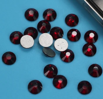 

size s16 Dark siam Glitter Rhinestones Non Hot Fix FlatBack Strass Sewing & Fabric Garment Rhinestone Nail Art Stone