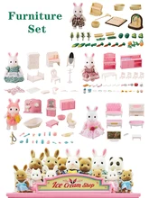  1/12 SyLvan Dollhouse Families Set Forest Family Kids Girls Pretend Play Furniture Toys Gift for Christmas Birthday 