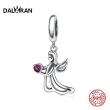 DALARAN 925 стерлингового серебра Ангел Подвески с бусинами подходят оригинальные Подвески Браслет и браслет для женщин DIY для украшения подарка