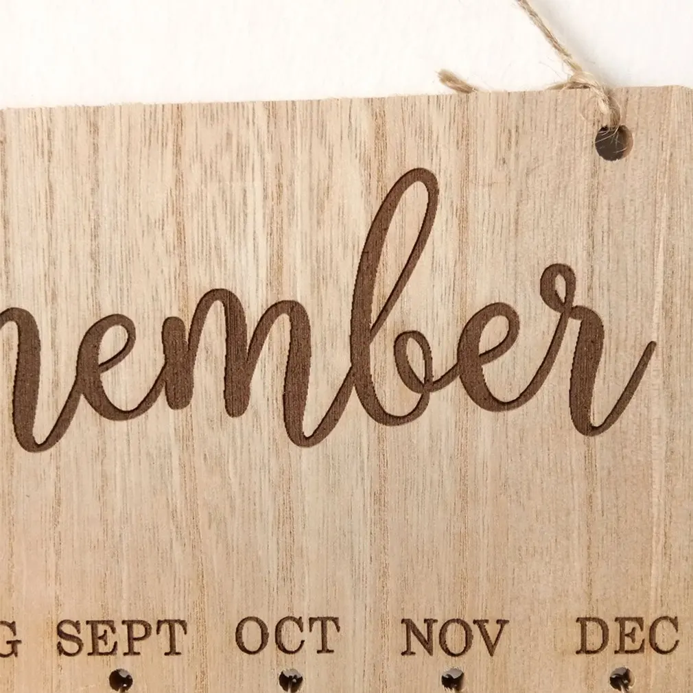 

Special Days Reminder Board Home Hanging Decor Wooden Calendar Board Hanging Decor dropshipping