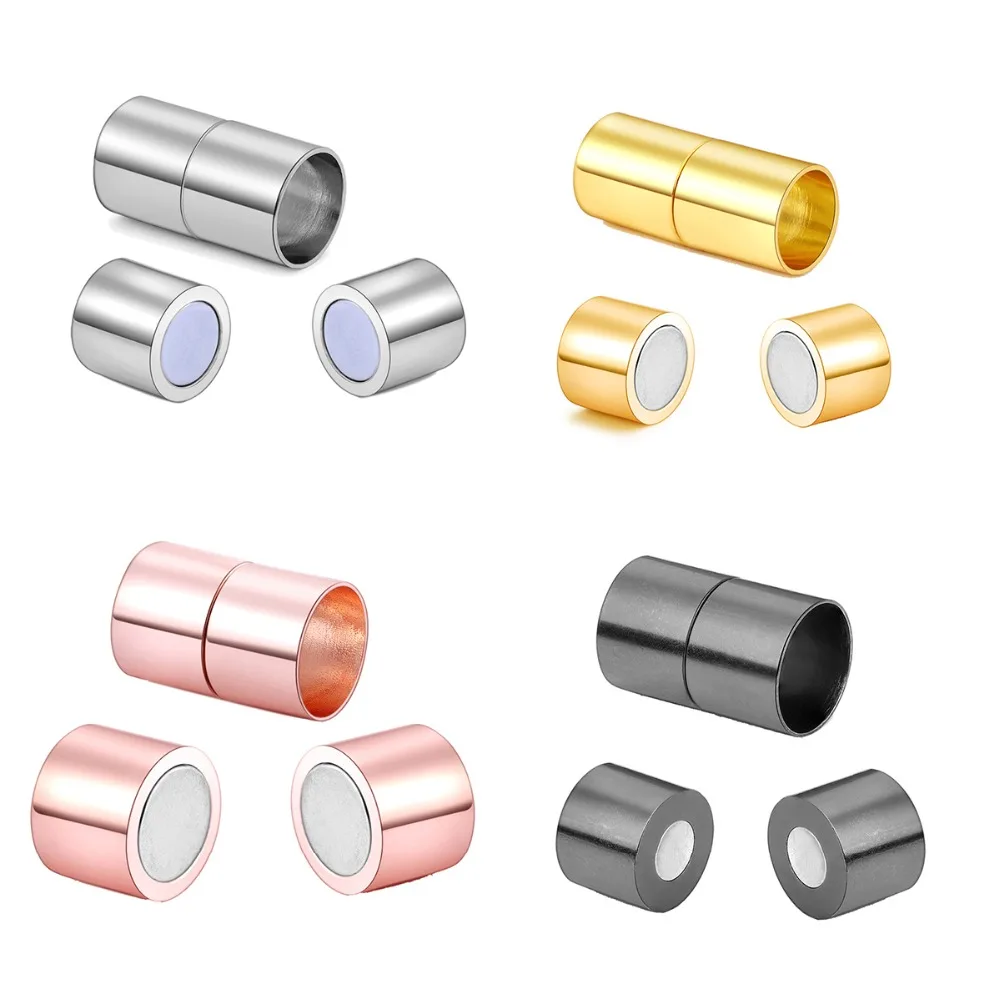 

6-10pcs Gold Magnetic Clasps 3 4 5 6 7 8 10 12 14 15 mm Leather Cord Bracelet Connectors For DIY Jewelry Making Accessories